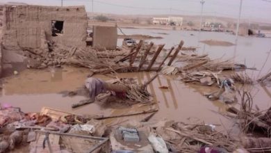 المسار نيوز انهيار منازل وخسائر مادية جراء السيول بمحلية ابو حمد.