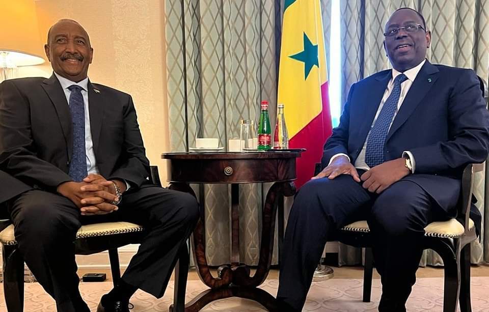 المسار نيوز البرهان يلتقي الرئيس السنغالي، رئيس الدورة الحالية للاتحاد الإفريقي
