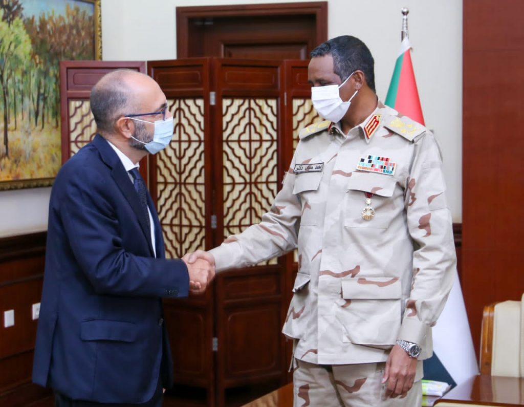 المسار نيوز حميدتي يؤكد حرص السودان على تطوير العلاقات مع إيطاليا