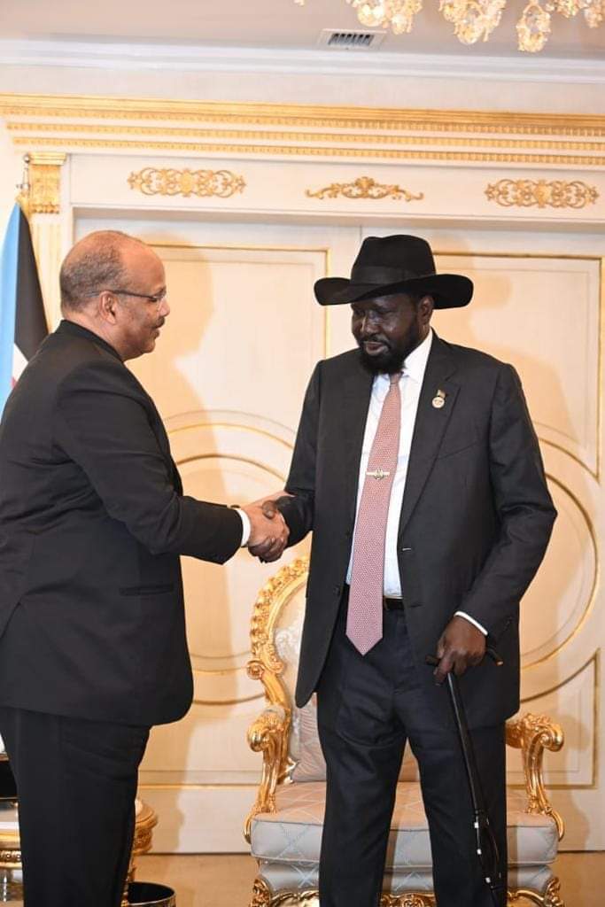 المسار نيوز رئيس جمهورية جنوب السودان يلتقي الفريق بحري مهندس إبراهيم جابر