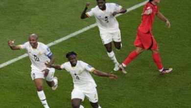 المسار نيوز غانا تتجاوز كوريا بثلاثة أهداف مقابل هدفين ، وتحيي آمالها في التأهل